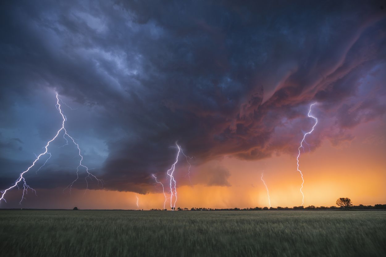 Nebraska Supercell and lightning