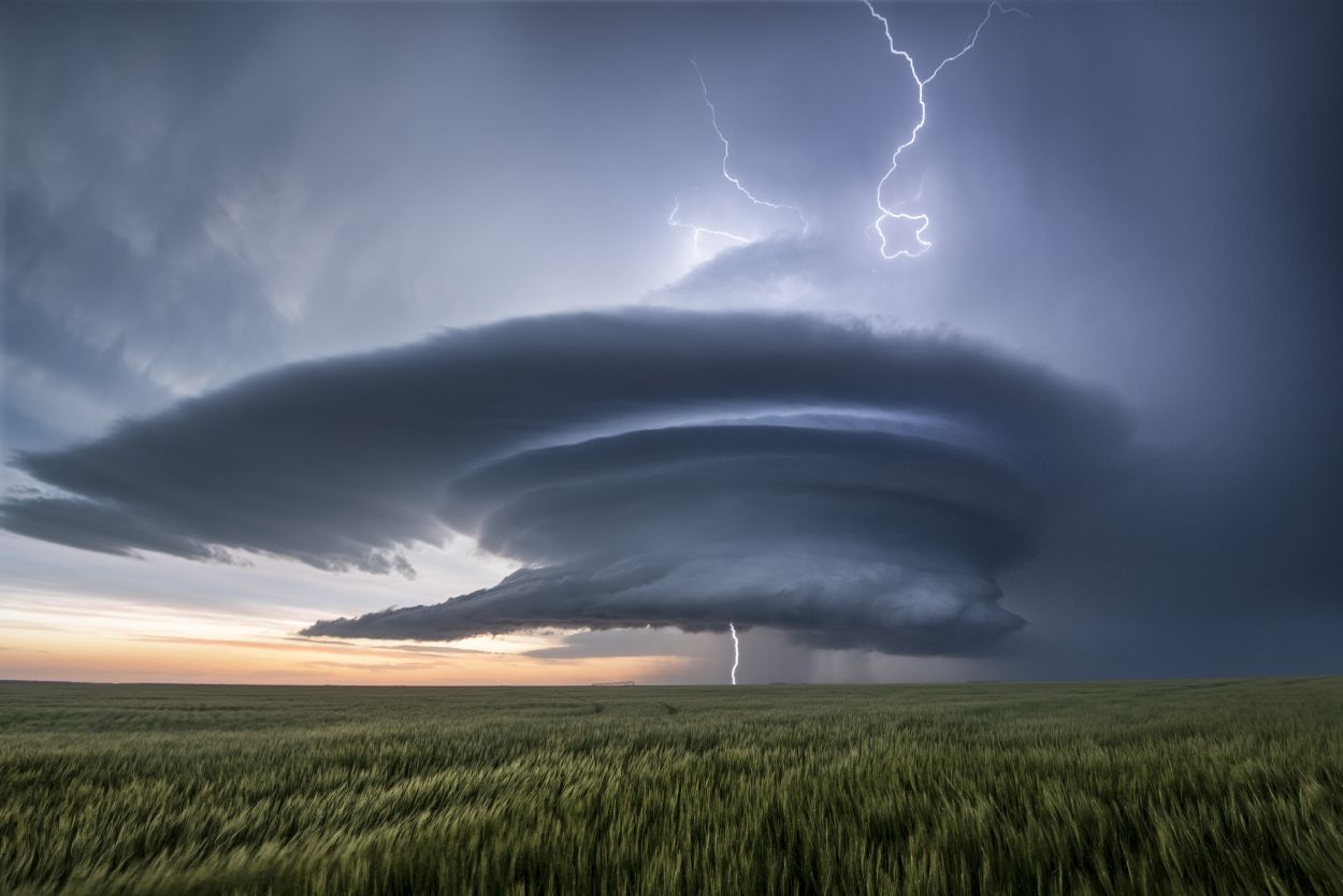Supercell Thunderstorm Over Leoti Kansas