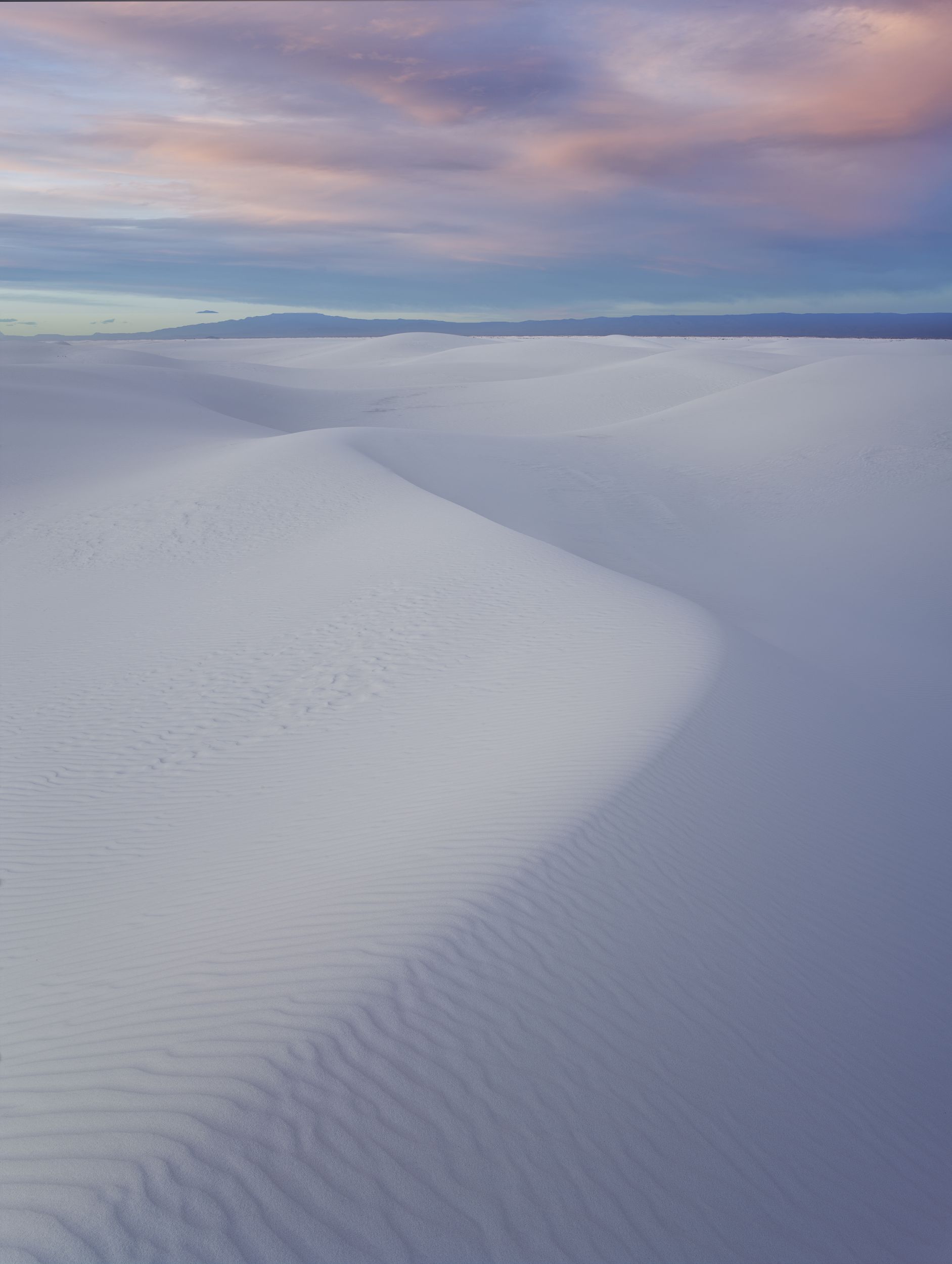 Sunset over White Sands, New Mexico USA